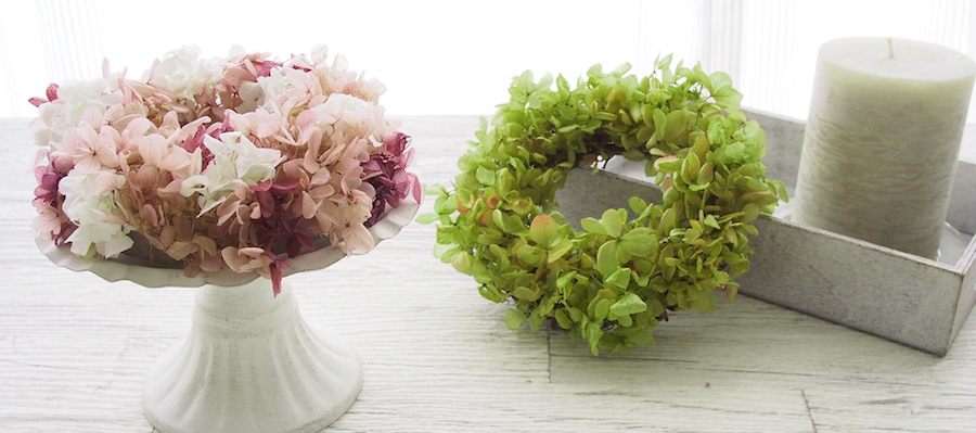 梅雨の季節のお楽しみ お家を彩る あじさいリース ママトコタイム